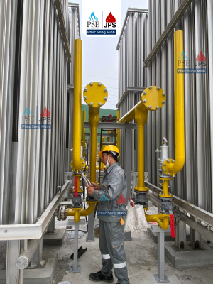 Thi công lắp đặt máy hóa hơi tại trạm bởi Phúc Sang Minh Gas