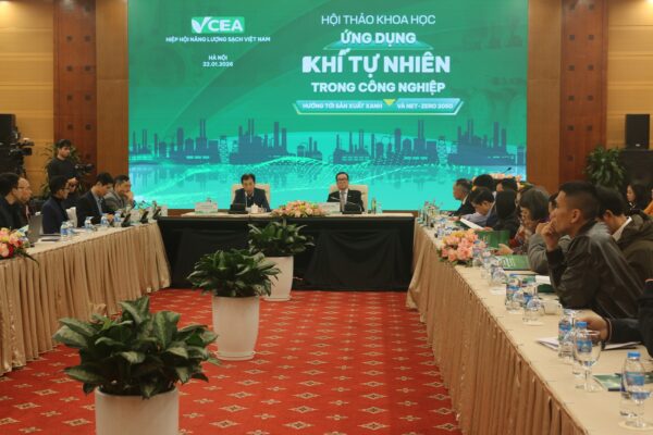 TS. Mai Duy Thiện, Chủ tịch Hiệp hội Năng lượng Sạch Việt Nam và TS. Võ Trí Thành, Viện trưởng Viện Nghiên cứu Chiến lược Thương hiệu và Cạnh tranh cùng điều hành hội thảo